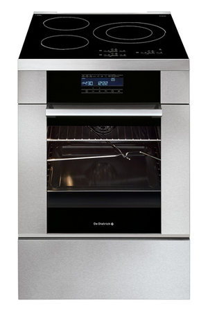 Cuisinière induction De Dietrich DCI1583X inox, four et table, vue du produit