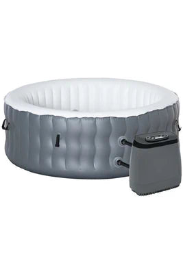 Spa gonflable Outsunny rond 4 personnes Ø 1,8 m 108 buses, vue du produit