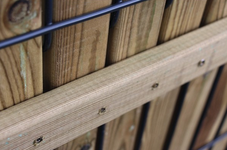 Lames horizontales de fixation en bois de 2,5 m, lot de 6 pour kit d'occultation