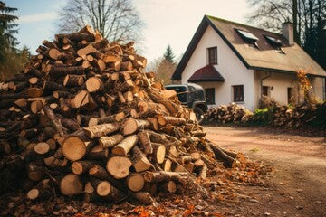 Bois de chauffage séché, 1 stère de bûches de 25 cm prêtes à brûler, vue du produit