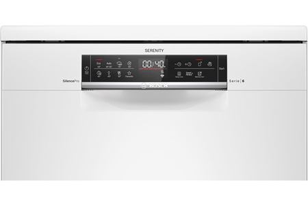 Lave-vaisselle Bosch Serenity SMS6ECW97E, lavage de la vaisselle, vue de face