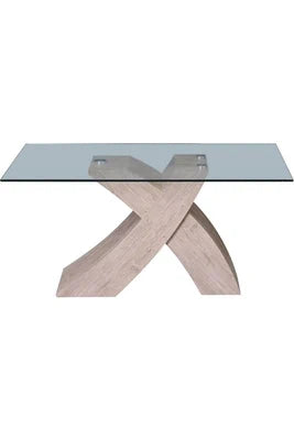Table à manger Habitat et Jardin Mona 150 x 90 x 74 cm en chêne, vue de face