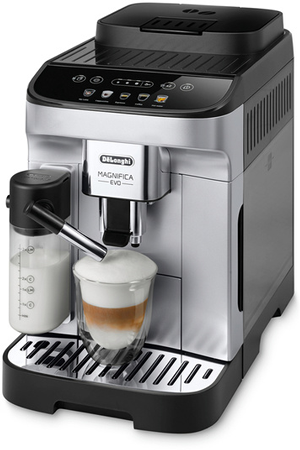 Expresso avec broyeur De'Longhi Magnifica Evo FEB2961.SB silver et noir, vue de face