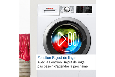 Lave-linge hublot Bosch WGE02409FR, lavage du linge, vue de face