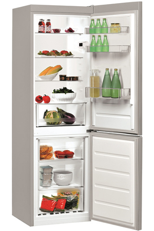 Réfrigérateur congélateur en bas Indesit LI8S1EX, vue de face