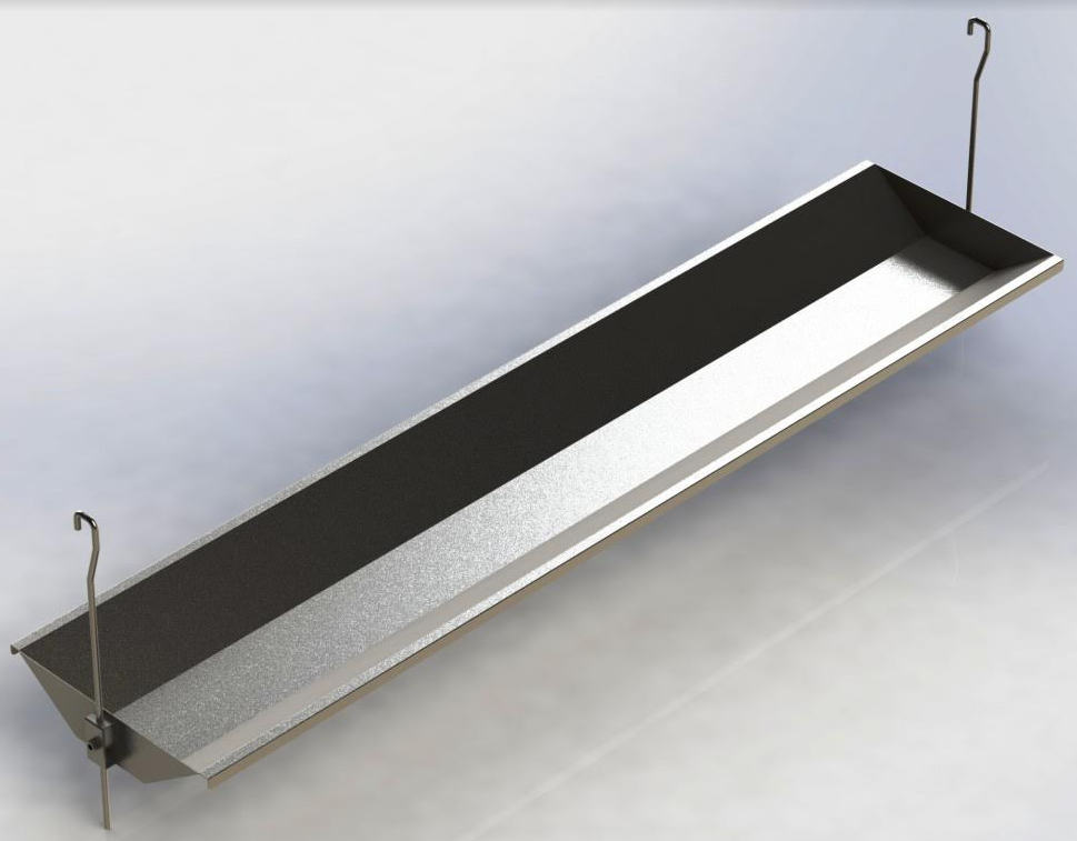 Plat suspendu 1480 x 350 x 70, vue du produit
