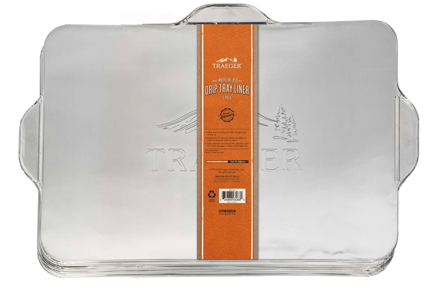 Lot de 5 plaques aluminium de récupération des graisses pour Traeger Timberline 850, vue du produit