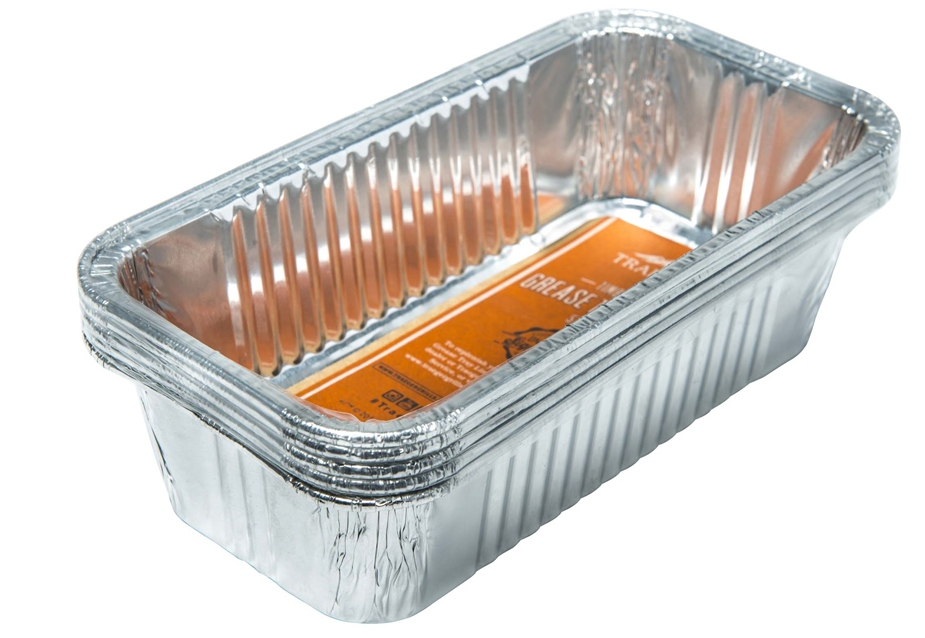Lot de 5 barquettes aluminium de récupération des graisses pour Traeger Timberline 850 et 1300, vue du produit