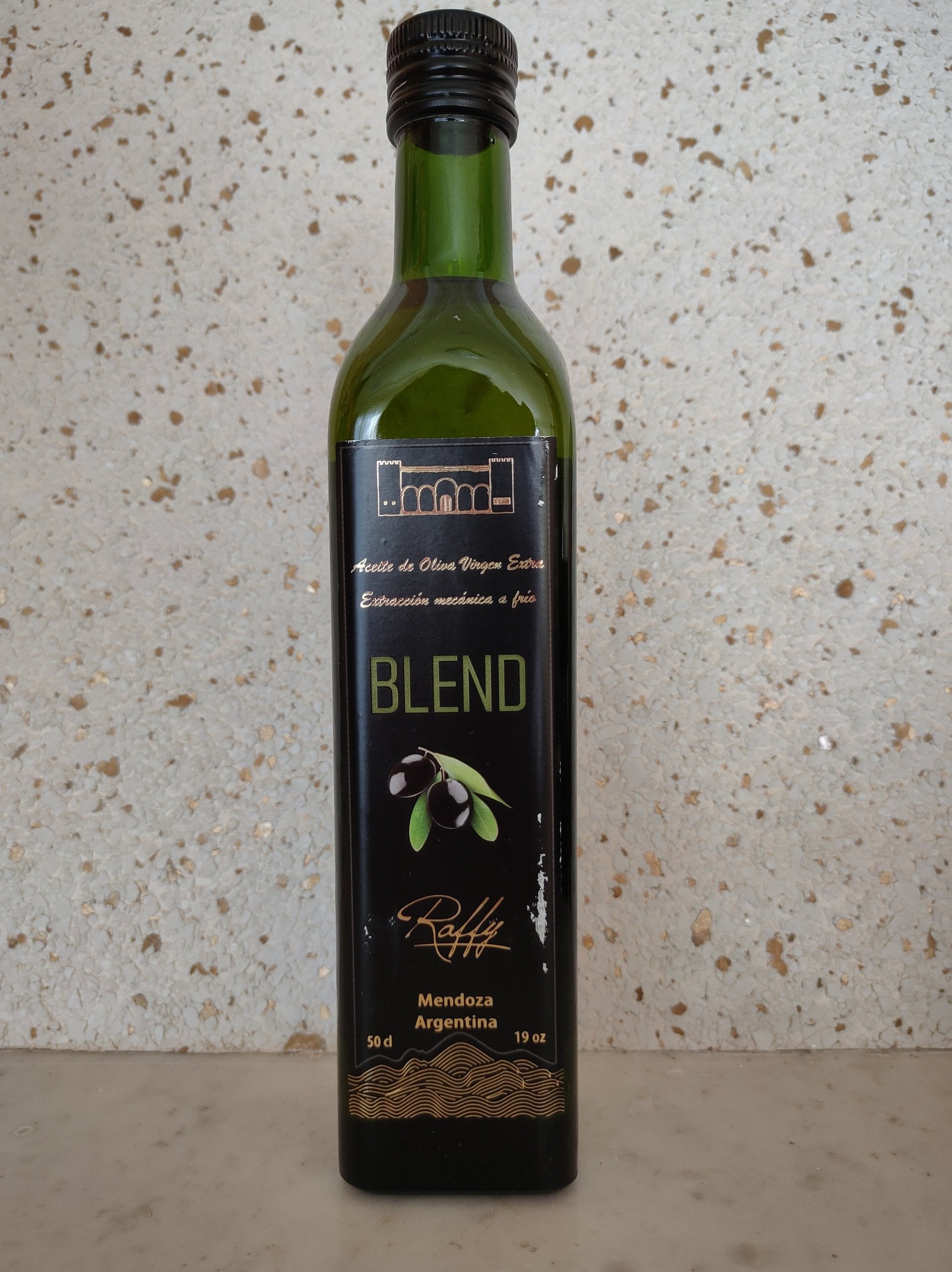Huile d'olive Blend vierge extra, carton de 8 fioles de 50 cl, vue du produit