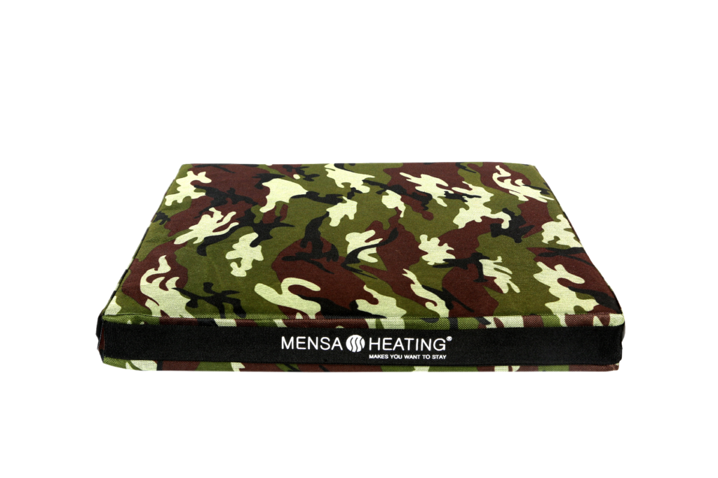 Coussin chauffant Nates design danois camouflage, confort extérieur, vue du produit