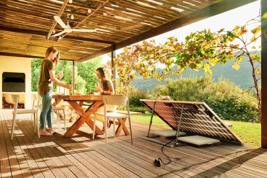 Sunology Play recto verso bifacial à poser au sol, vue du produit