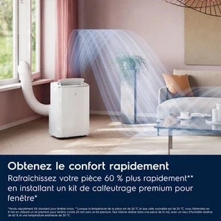 Climatiseur mobile Electrolux Comfort 600 EXP38U340HW, climatisation, vue de côté