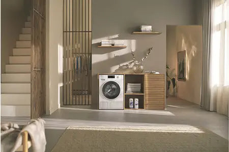 Lave-linge hublot Miele WWB680 WCS, lavage du linge, vue de côté