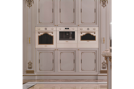 Four Smeg SFP750POPZ, four électrique encastrable de cuisine, vue de côté