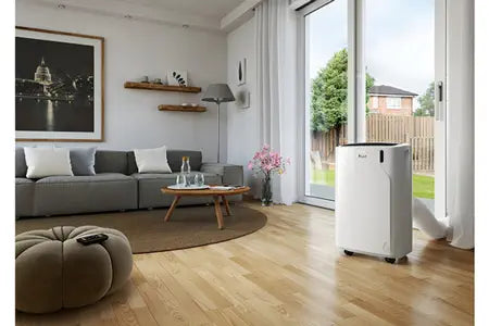 Climatiseur mobile De'Longhi PACEM90, climatisation de la maison, vue de côté