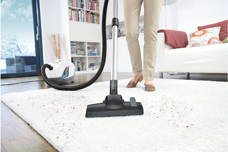 Aspirateur sans sac Karcher DS6 Premium blanc, nettoyage de la maison, vue de côté