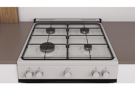 Gazinière Indesit IS67G1KMW/E/1, four et table de cuisson, vue de détail