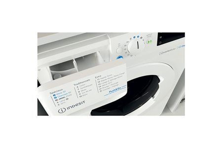 Lave-linge séchant Indesit BDE86435WVFR blanc, vue de détail