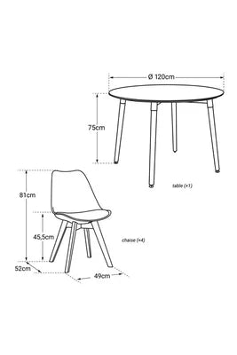 Ensemble de jardin Happy Garden, table ronde Martha et chaises Nora, en situation