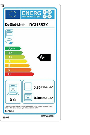 Cuisinière induction De Dietrich DCI1583X inox, four et table, vue de détail