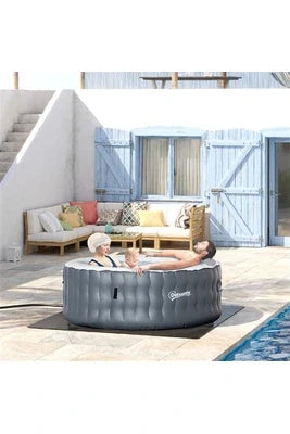 Spa gonflable Outsunny rond 4 personnes Ø 1,8 m, vue d'ensemble