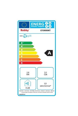 Climatiseur mobile Robby CFS9000KT de 2600 W pour 26 m2, kit fenêtre, vue de détail