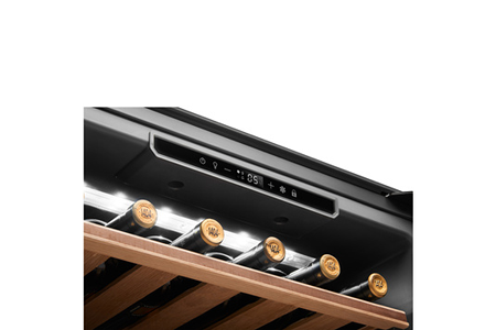 Cave de service Smeg CVI621NR3, mise à température des vins, vue de détail