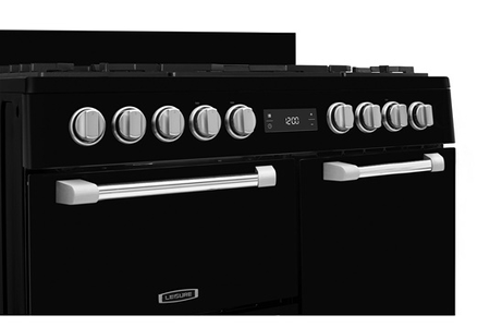 Piano de cuisson Leisure Cuisinemaster Pro 90 cm gaz noir, vue de détail