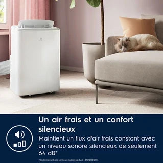 Climatiseur mobile Electrolux Comfort 600 EXP38U340HW, climatisation, vue de détail