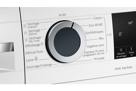 Lave-linge séchant Bosch WNG25400FF, lavage et séchage, vue de détail