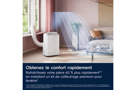 Climatiseur mobile Electrolux Comfort 600 EXP28U340HW, climatisation, vue arrière