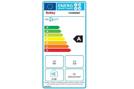 Climatiseur mobile Robby CFS9000KT de 2600 W, kit fenêtre et accessoires fournis