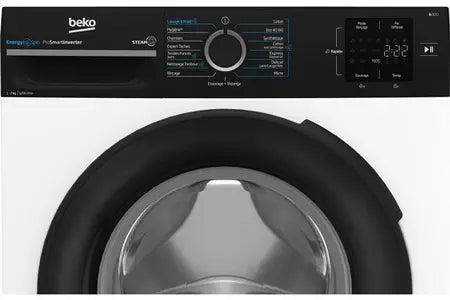 Lave-linge hublot Beko BM34WFU47211, lavage du linge, vue de côté