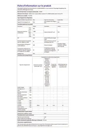 Congélateur coffre Fagor FCC700E, paniers et accessoires fournis