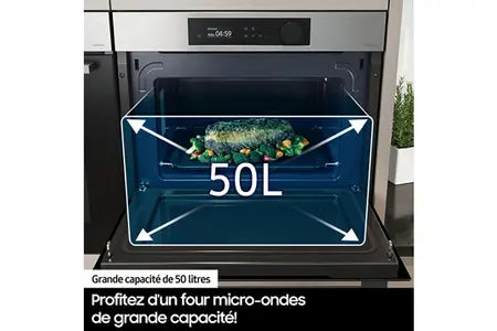 Micro-ondes mono-fonction Samsung NQ5B4513GBK, encastrable, en situation