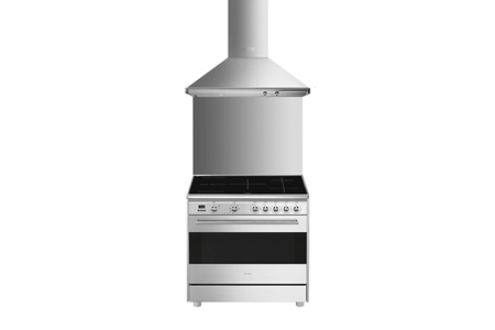 Piano de cuisson Smeg L'Eclipse SCB91XI9, four ouvert