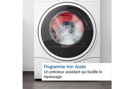 Lave-linge hublot Bosch WGG244FSFR, lavage du linge, vue de côté
