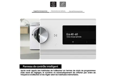 Lave-linge hublot Samsung WW11DG6B85LB Bespoke AI, en situation