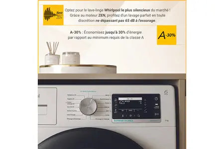 Lave-linge hublot Whirlpool W7X89R Silence, accessoires fournis