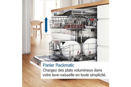 Lave-vaisselle Bosch Serenity SMS6ECW97E, paniers et accessoires fournis