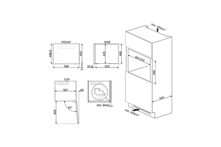 Cave de service Smeg CVI621NR3, clayettes et accessoires fournis