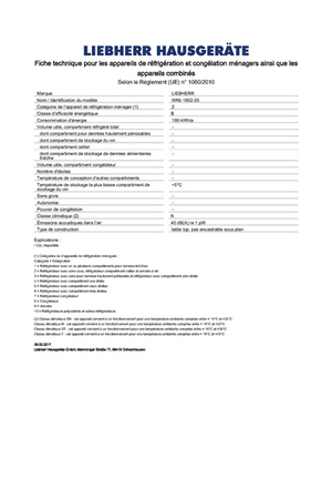Cave de vieillissement Liebherr WKB1802-20, conservation des vins, vue d'ensemble