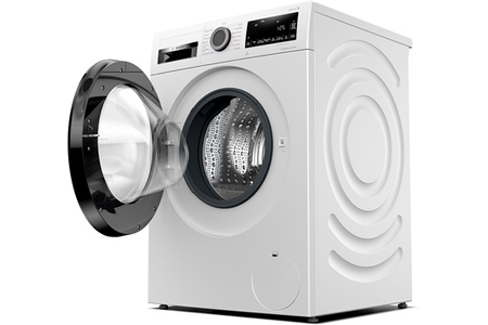 Lave-linge hublot Bosch WGG24400FR, lavage du linge, vue d'ensemble