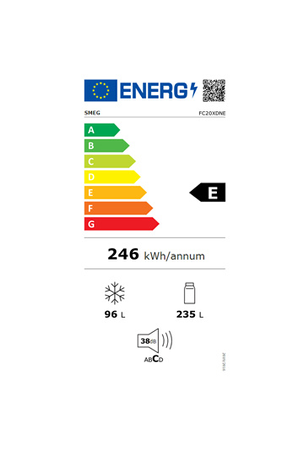 Réfrigérateur congélateur en bas Smeg FC20XDNE, vue d'ensemble