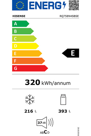 Réfrigérateur multi-portes Hisense RQ758N4SBSE, vue rapprochée