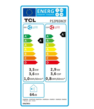 Climatiseur mobile TCL P12P6SW2F blanc, climatisation, vue rapprochée