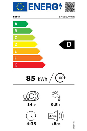 Lave-vaisselle Bosch Serenity SMS6ECW97E, vue rapprochée