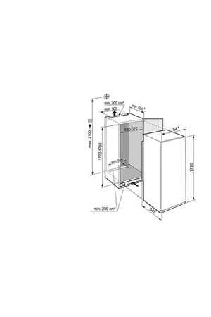 Congélateur armoire encastrable Liebherr SIFNSF5128-20, vue rapprochée