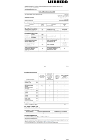 Réfrigérateur 1 porte Liebherr KSFE52Z20-20, vue rapprochée