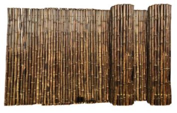 Canisse en bambou rond entier 30 x 40 noire 1 m x 2 m, brise-vue de jardin, vue du produit